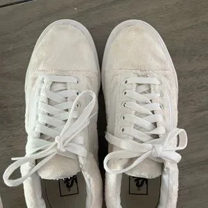 Vans Shoes Fuzzy White Vans Poshmark